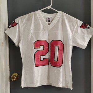 Tampa Bay Buccaneers Women's Medium Jersey #20 Ronde Barber White Replica NWT